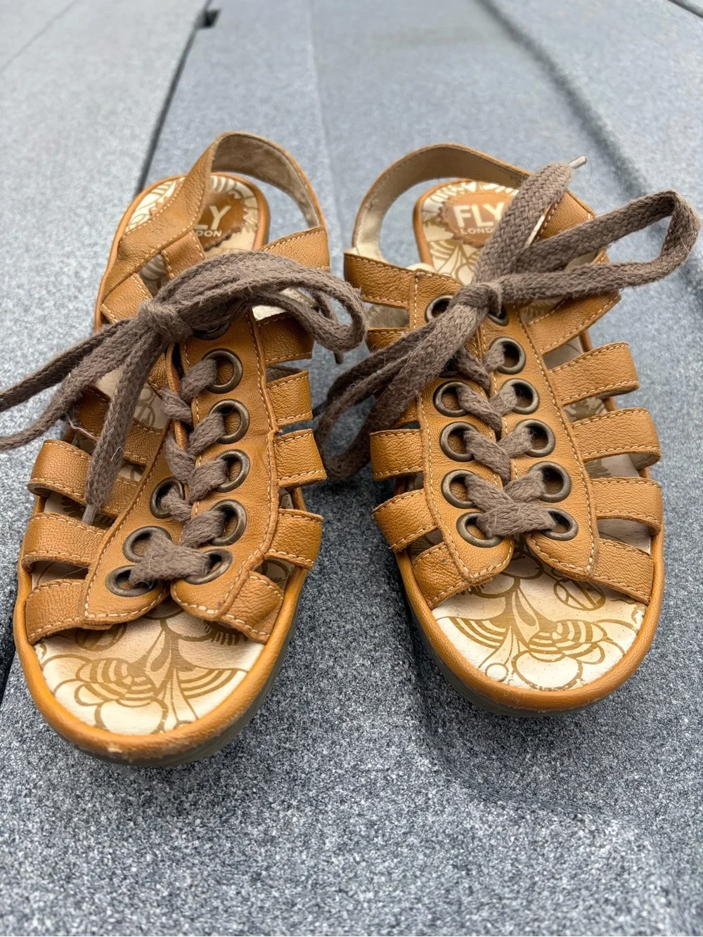 Fly London wedge sandals. Size 38